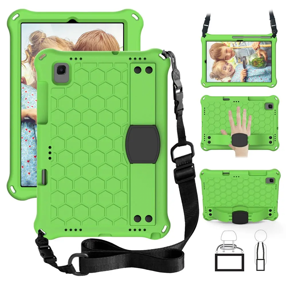 

For Samsung Galaxy Tab A7 10.4 2020 with strap EVA materials tablet cover for Galaxy Tab S5e S6 Kids case for SM-T500 T720 T860