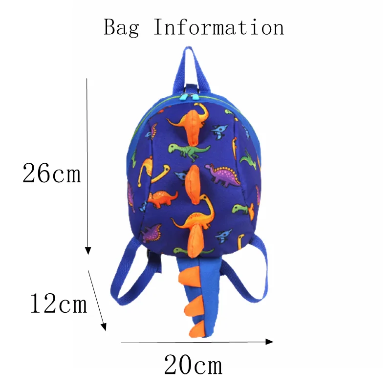 School Bags Children's Backpack Cute Cartoon Little Dinosaur Anti-lost Children School Bags For Boys Girls Toddler Kids Backpack