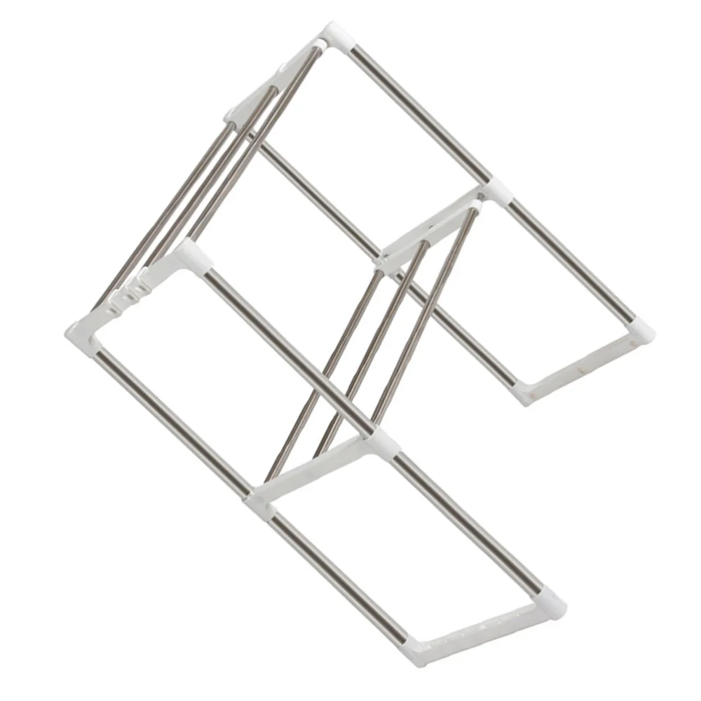 

Stainless Steel Multifunctional Microwave Oven Rack Household Telescopic Pan Pot Storage Shelf Assembly Standing Type Double Lay