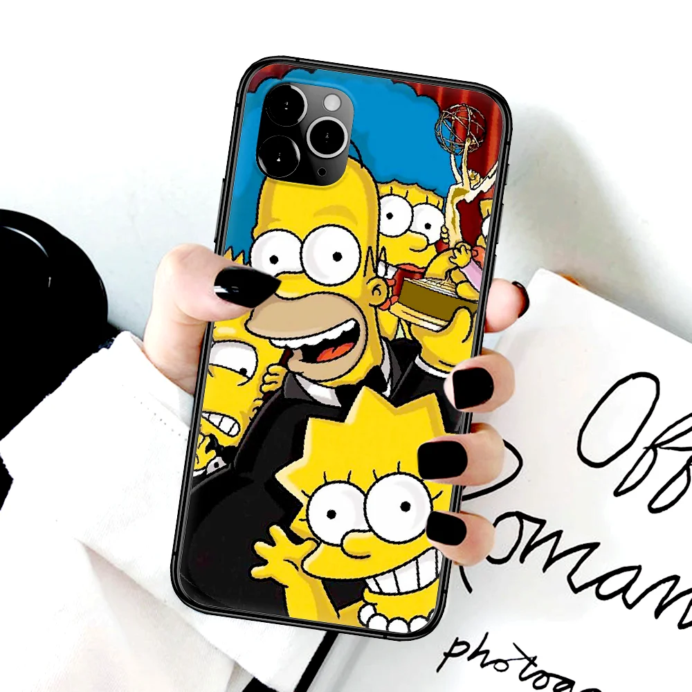 

Anime Simpson Funny Bart Phone Case For Iphone 4 4s 5 5S SE 5C 6 6S 7 8 Plus X XS XR 11 12 Mini Pro Max 2020 black Prime