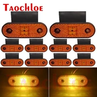 10pcs 4 led truck side marker lights 24v turn signals lamps tractor rv trailer lorry pick up boats car back light clearance lamp