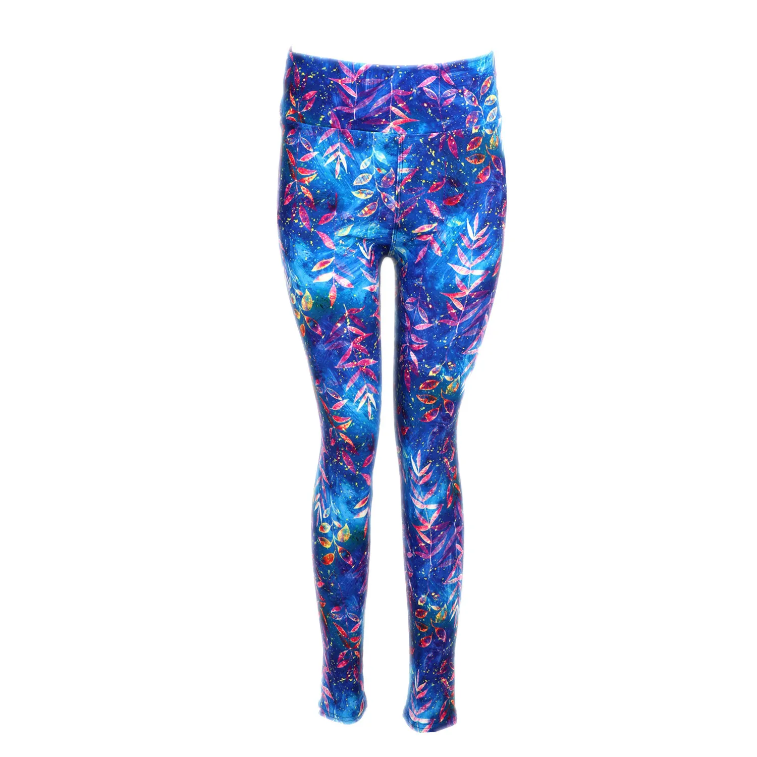 

High Quality Mommy Daughter New Abstract Flower Blue Legging