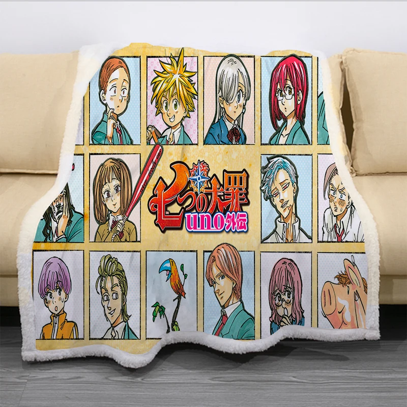 2020 NEW The Seven Deadly Sins Blanket 3D Print Sherpa on Bed Kids Girl Flower Home Textiles Dreamlike Style 03 | Дом и сад