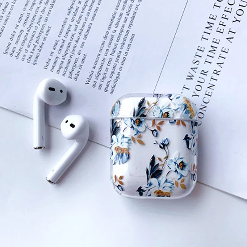 Чехол для AirPods прозрачный жесткий пластиковый беспроводной наушников Bluetooth s
