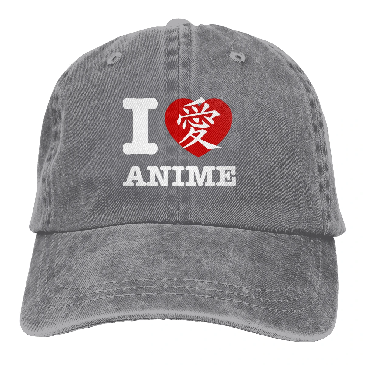 

I Love Anime In Japanese Hats For Men Women Fashionable Adjustable Baseball Cap Vintage Dad Hats