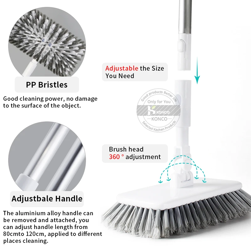 Напольная щетка Konco для плитки цементного пола кухни ванной стен уборочная