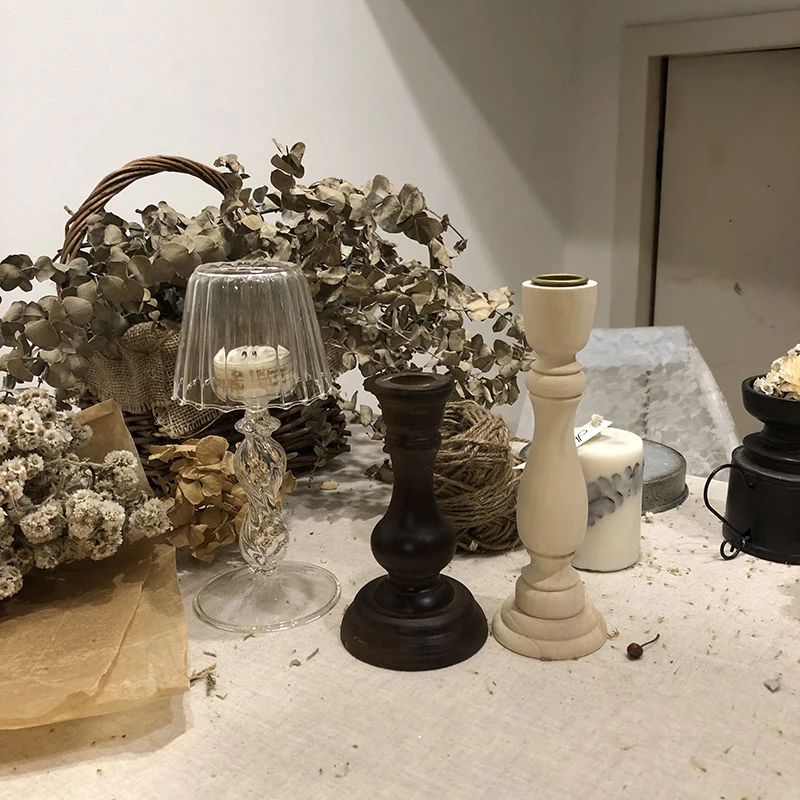 Деревянный подсвечник центральные части свадебного стола подсвечники в