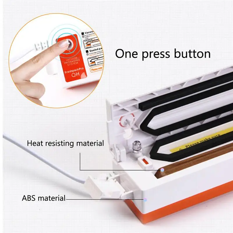 

US PLUG Vacuum Sealer Commercial Food Saver Seal Meal Machine Quick Sealing for Home Kitchen Tool