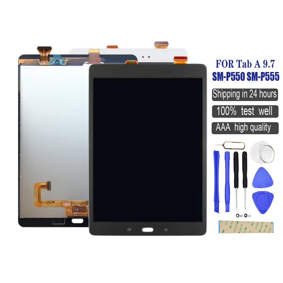 9 7 дюймов для samsung Galaxy Tab A SM P550 P555 сенсорный экран дигитайзер стекло ЖК дисплей