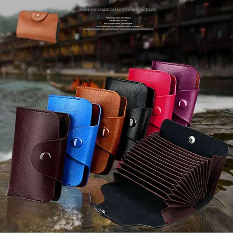 Функциональный чехол из искусственной кожи для визиток кошелек кредитных карт