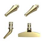 Алмазная 5D картина, Металлическая насадка для ручки, квадратная круглая изогнутая, из нержавеющей стали, аксессуар для золотистой вышивки