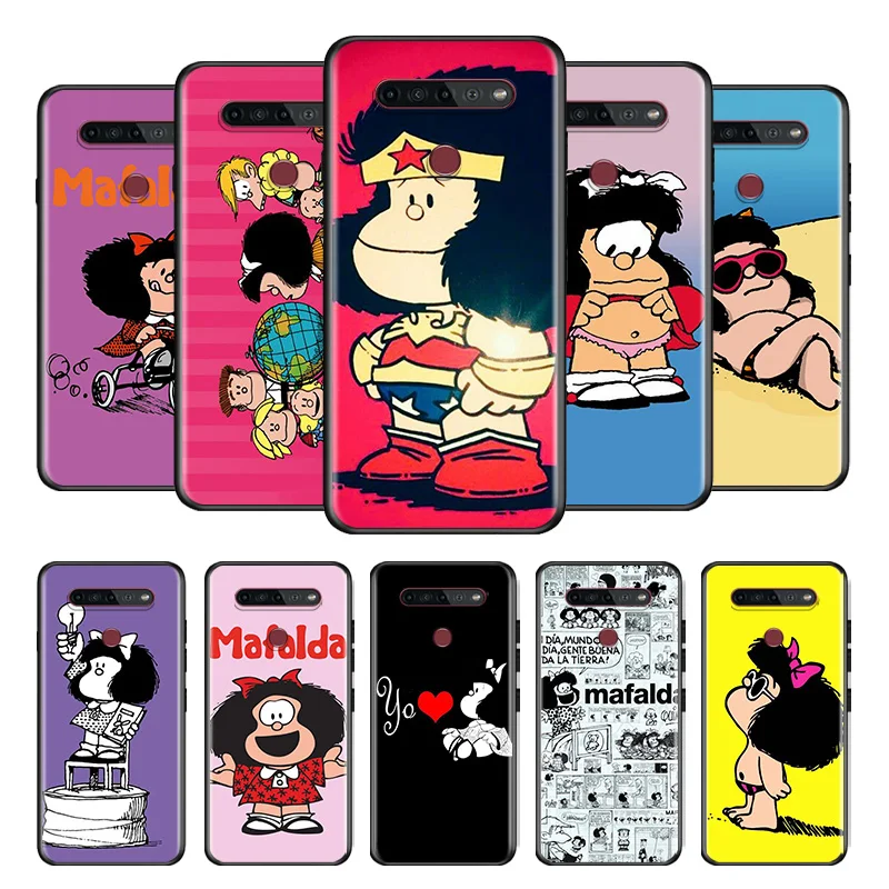 

Cute Girl Mafalda For LG G8 V30 V35 V40 V50 V60 Q60 K40S K50S K41S K51S K61 K71 K22 ThinQ 5G Phone Case