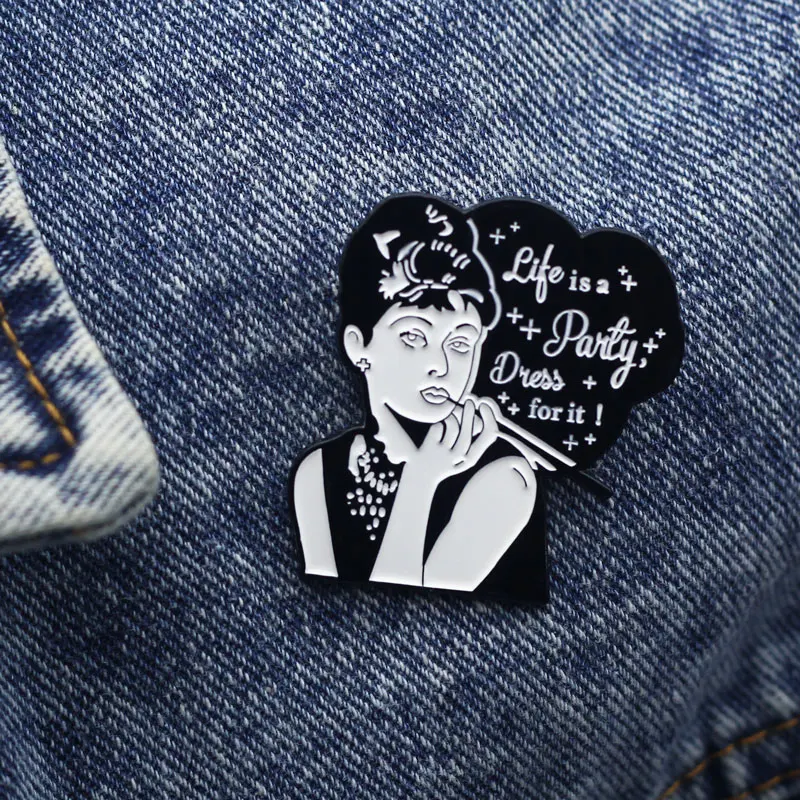 Эмалированная брошь в виде сигареты для красивых девушек оригинальный значок на