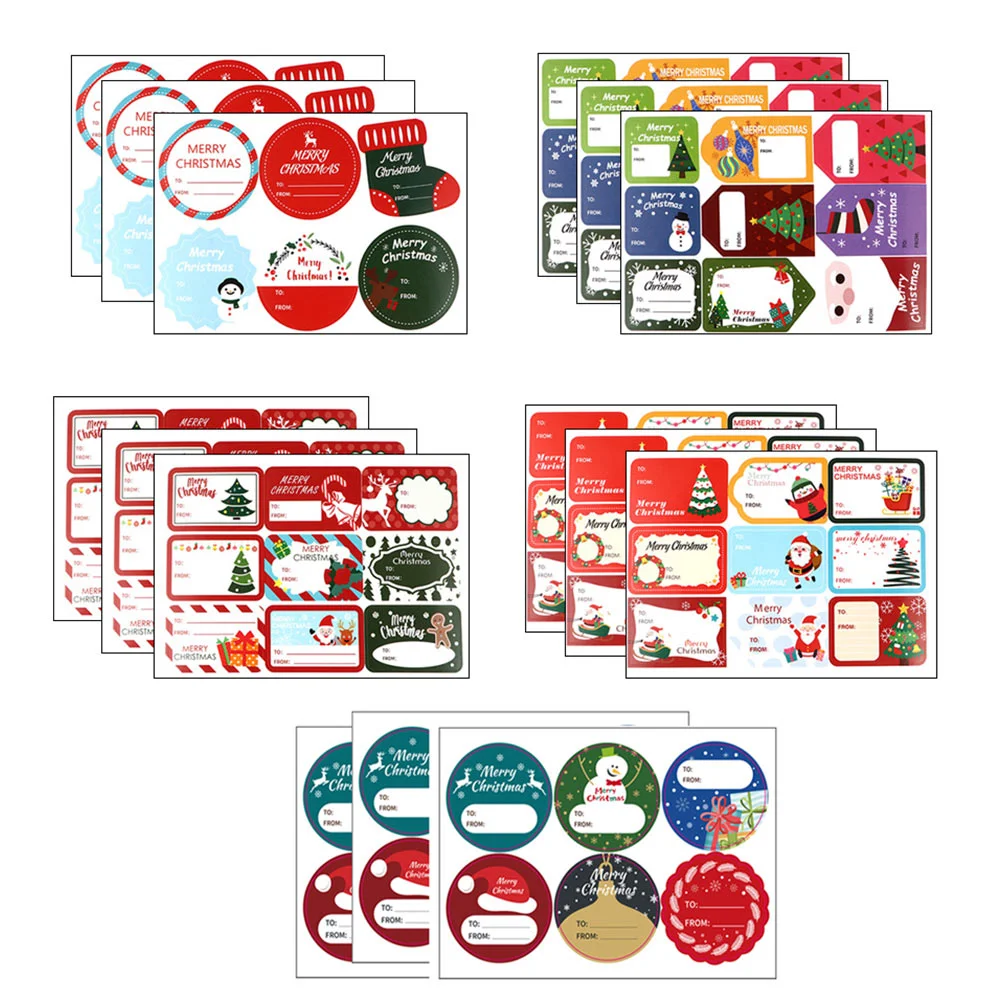 

Sheets Chic Christmas Gift Sticker Self Adhesive Label Gift Packaging Sticker