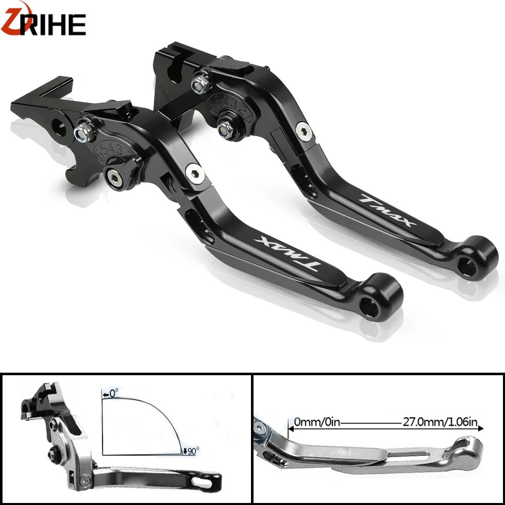

T-MAX Tmax 500 Motorcycle Clutch Brake Levers CNC Aluminum Adjustable Extendable Lever Accessories For YAMAHA TMAX 500 2001-2007