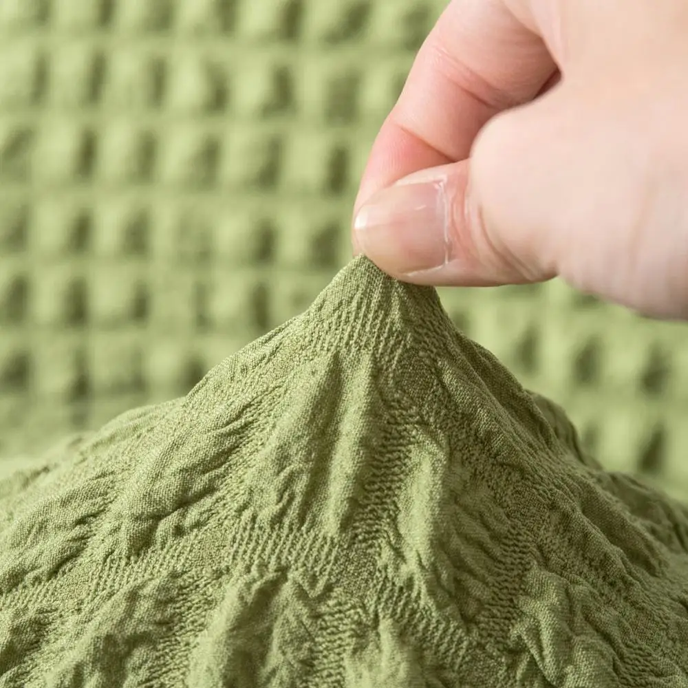 Жаккардовый чехол для дивана с юбкой эластичный универсальный на диван