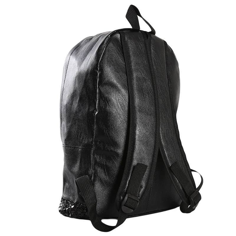 

2020 Women PU Leather Backpack Schoolbag Fashion Newest Backpack Big Crown Embroidered Sequins School Backpack Female