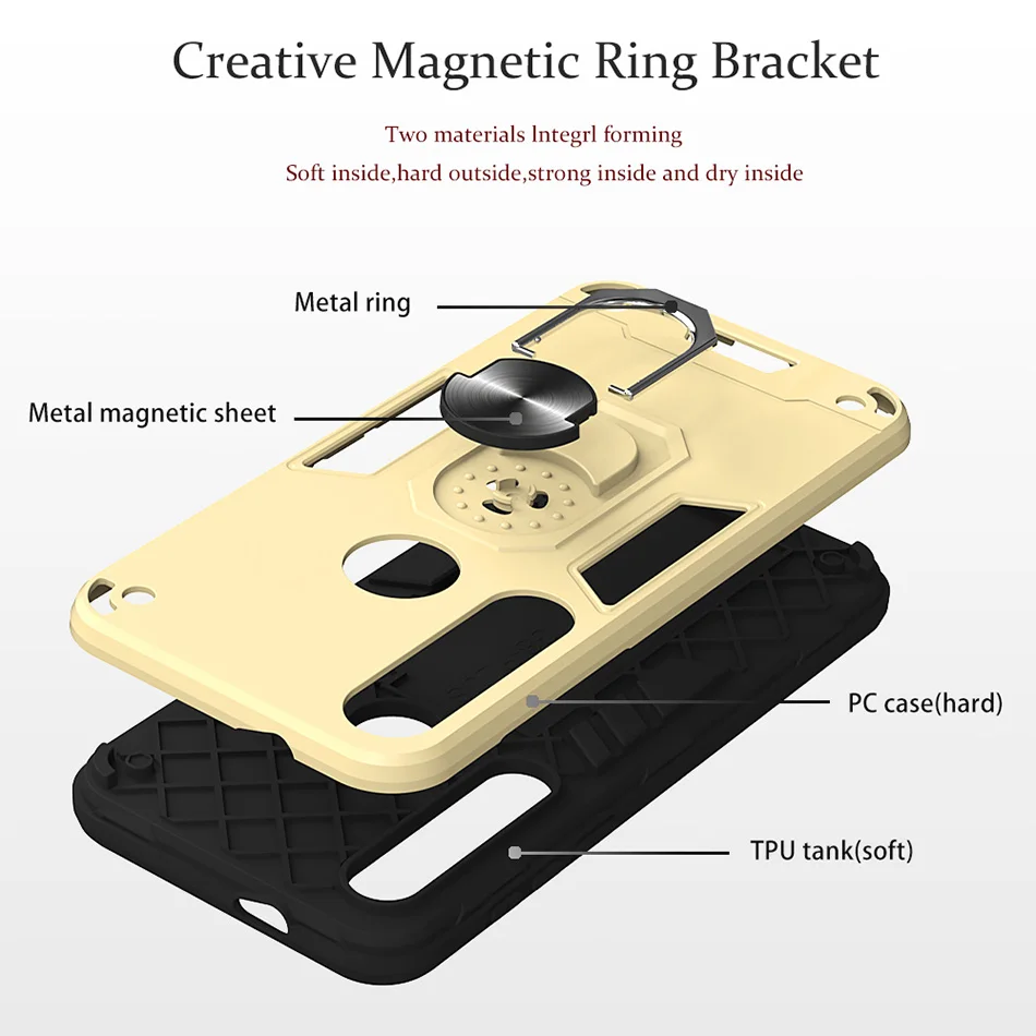 Роскошный чехол 2 в 1 для Motorola P40 Power One Marco Moto E5 G6 Play G8 Plus телефона iPhone 11 Pro Max с кольцом