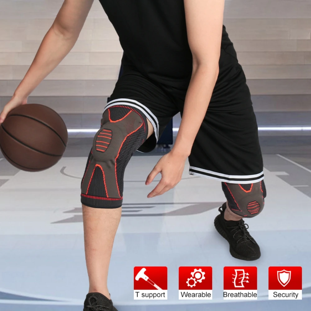 

1pc Knee Pad Sleeve Thermal Knit Compression Leg Support Bandage Protector Elastic And Comfortable Breathable