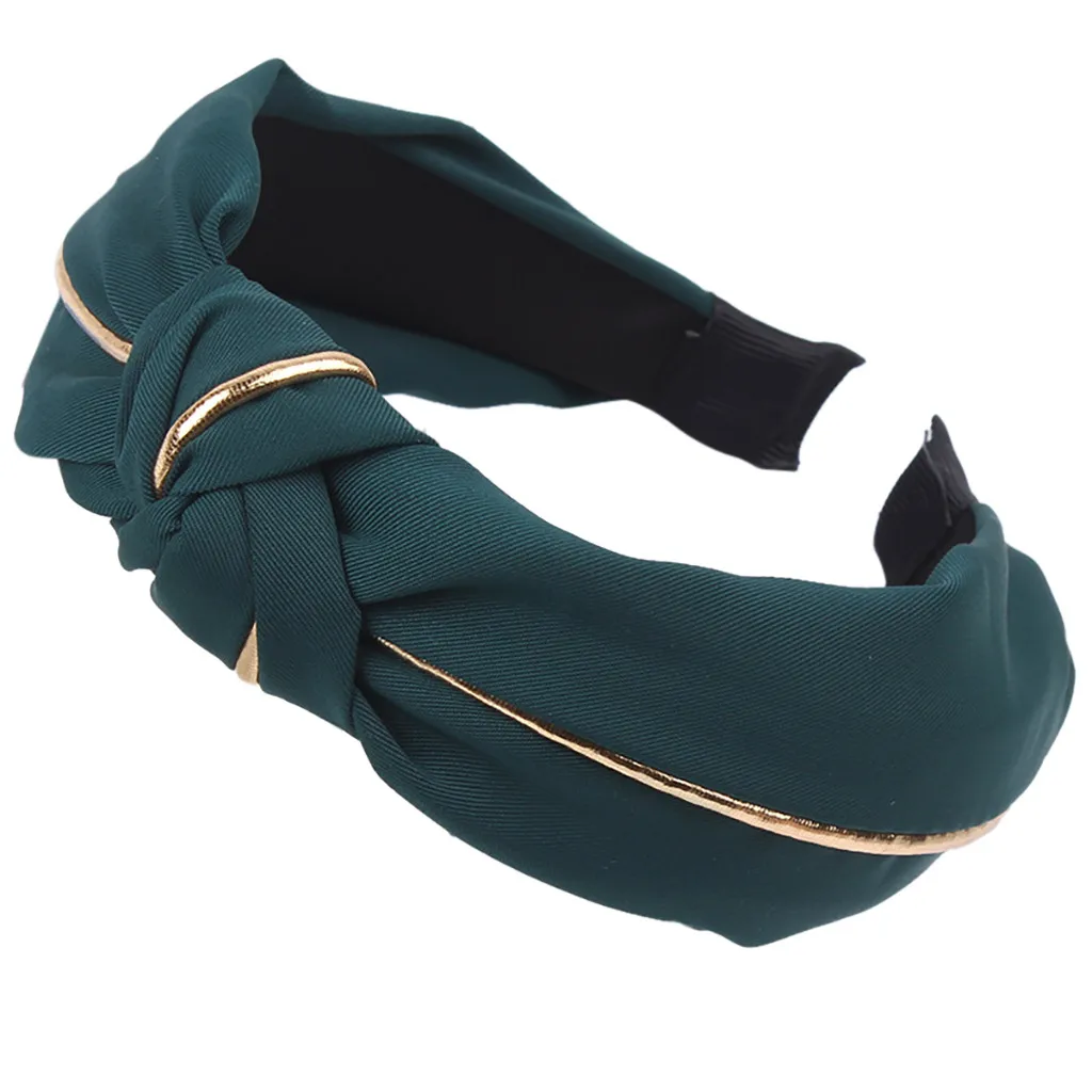 Лента для волос женские аксессуары украшения золотая полоса Широкий Бант мытья