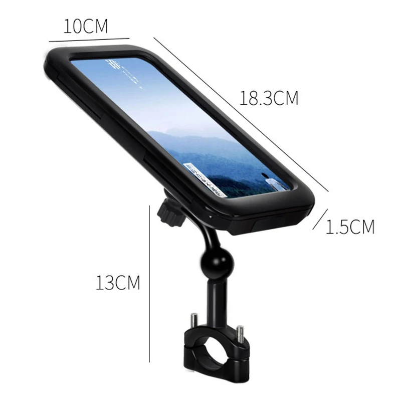smoyng heightened waterproof motorcycle bike phone holder case support moto bicycle handlebar mobile mount bracket for iphone free global shipping
