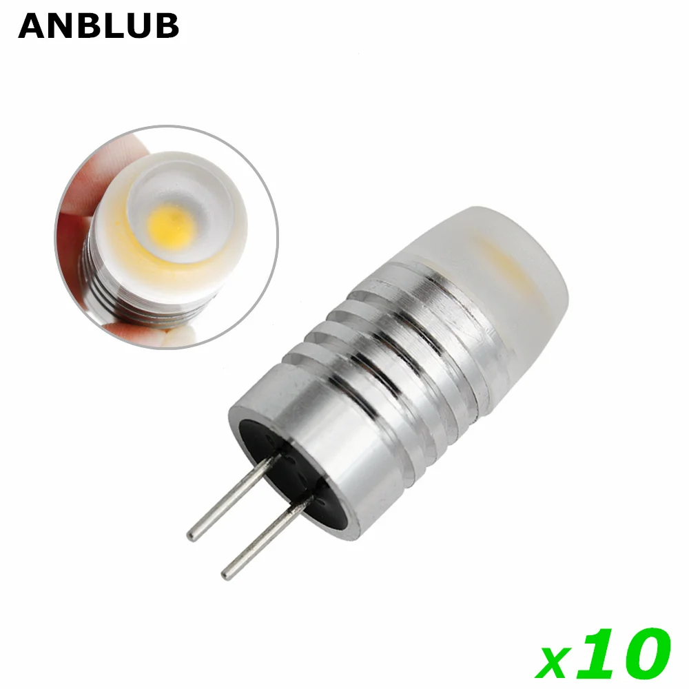 

10pcs/lot Aluminum Lamparas Dimmable G4 LED 1W Light DC 12V Lamp Led Replace 20W 30W Halogen Bulb Chandeliers Spotlight