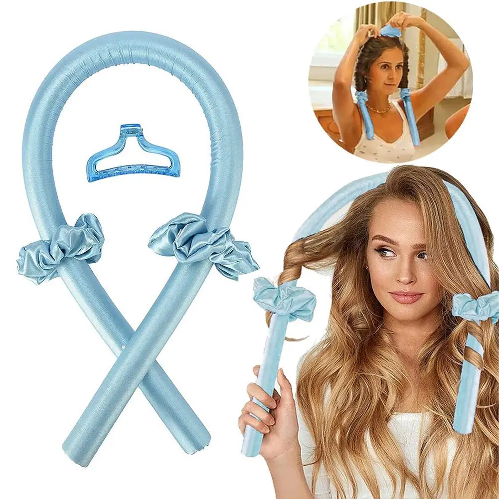 

Heatless Curling Rod Headbands Hair Roller Lazy Curler Silk Curling Ribbon Make Hair Curler DIY Hair Styling Tools