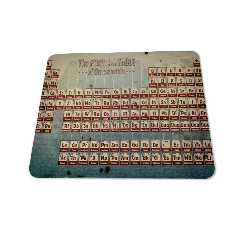 Новый креативный Прямоугольный Коврик для мыши с химическим элементом маленький