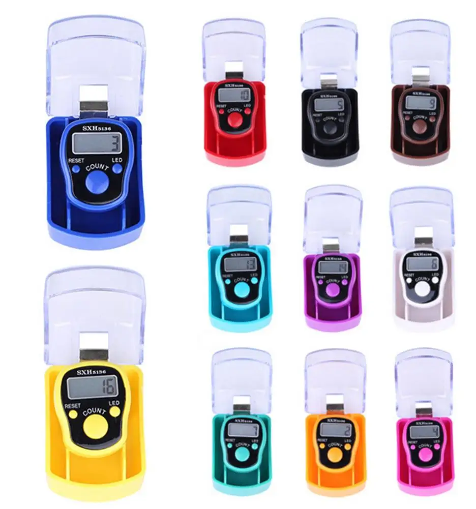 1 шт. цифровой ЖК электронный счетчик сбрасываемый ручная тележка с пяти разных