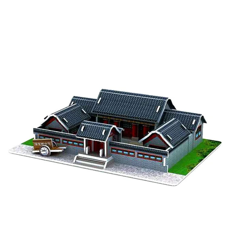 3D пазл бумажная модель игрушка сделай сам китайский дом водный город Юрта двор