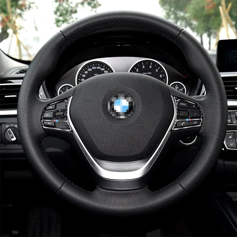 

Carbon Fiber Car Accessories Interior Steering Wheel Button Decals Cover Trim Stickers For BMW 3 3GT Series F30 F34 2013-2016