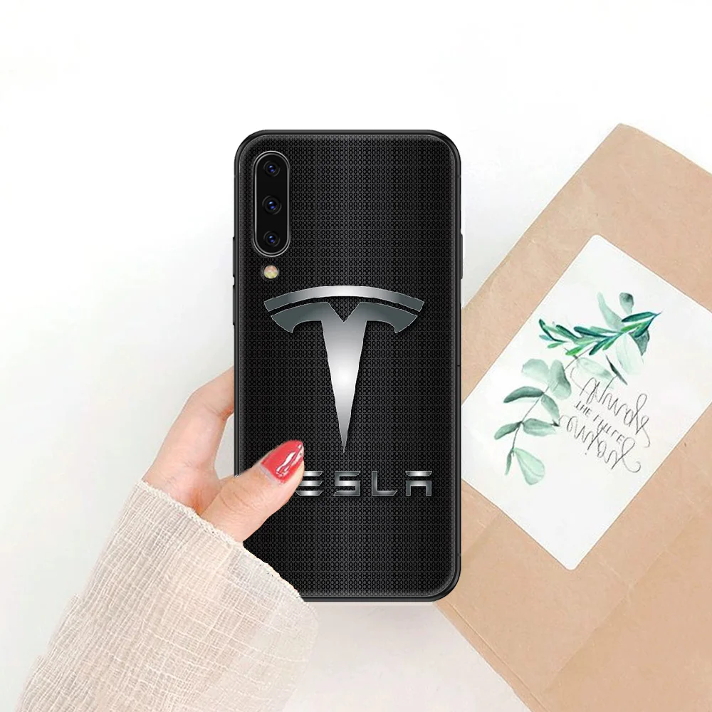 

Electric Car Tesla Phone case For Samsung Galaxy A 3 5 7 8 10 20 21 30 40 50 51 70 71 E S 2016 2018 4G black 3D hoesjes soft