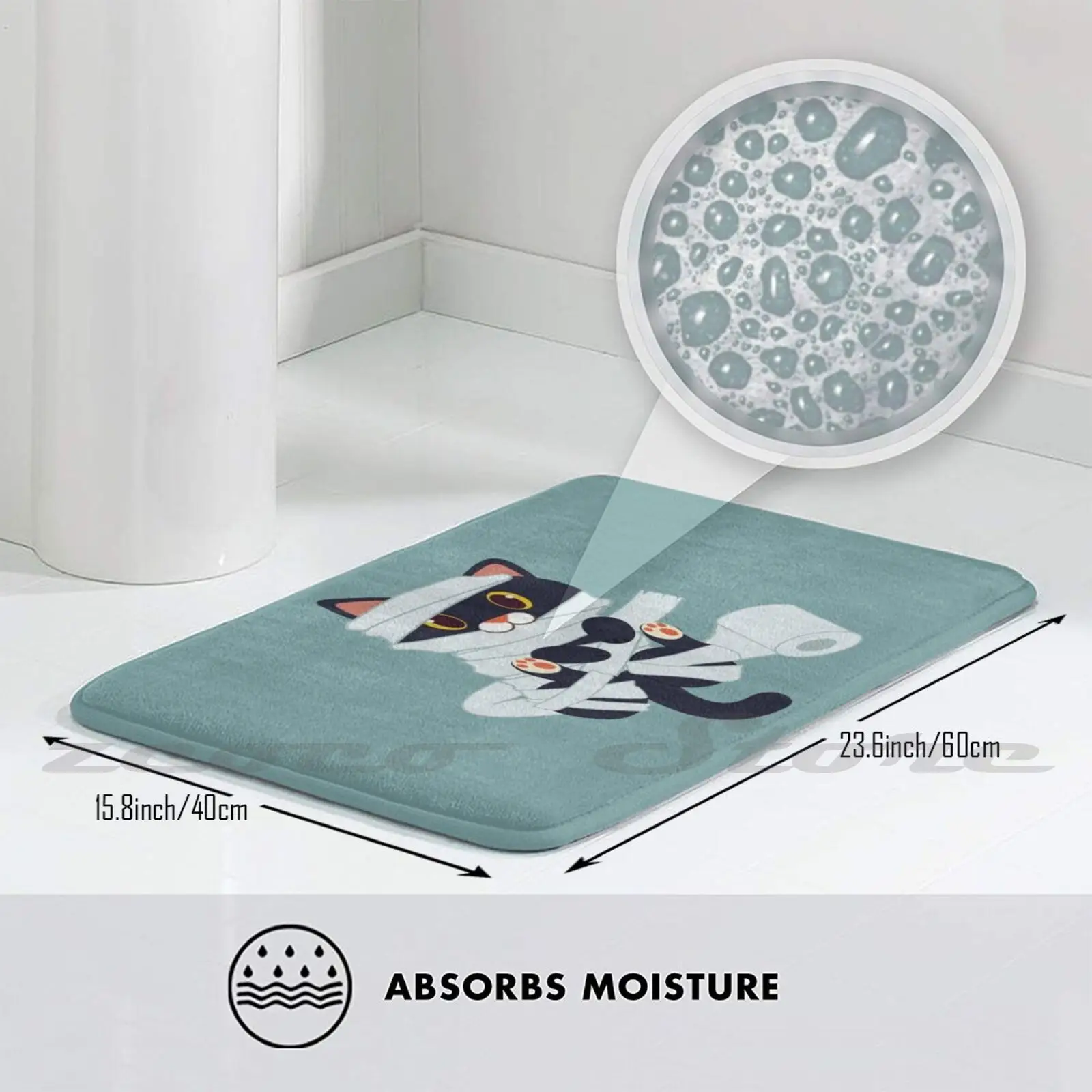 Милая Черная кошка персонаж мамы рулон с туалетной бумагой мягкий нескользящий