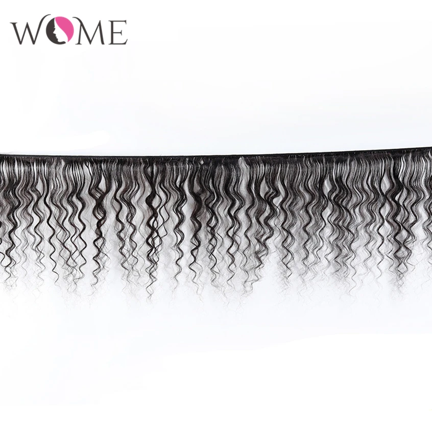 WOME Brazilian Loose Deep Wave Bundles With Closure Human Hair Non-remy Extensions 3 | Шиньоны и парики