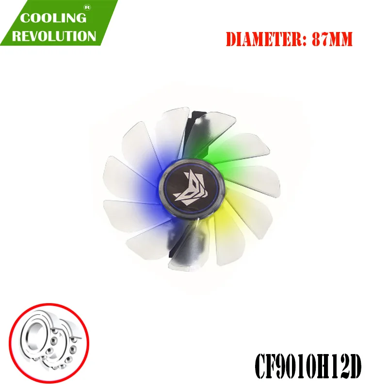Вентилятор видеокарты CF1015H12D CF9010H12D RX5700 ARGB для Sapphire RX 5700 XT 8 Гб NITRO + специальный