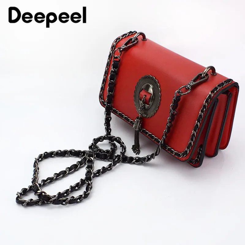 Deepeel 1 шт. 120 см Женская модная сумка из искусственной кожи с металлической