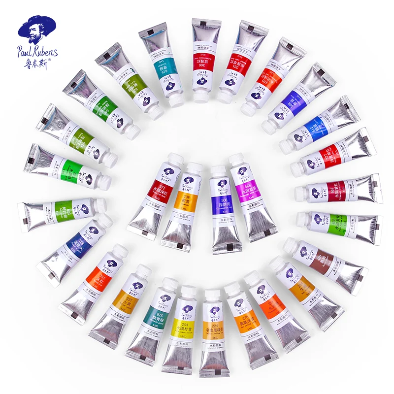 

Paul Rubens 5ml watercolor paint tube single Caroline series common colors 20 colors optional beginner art supplies