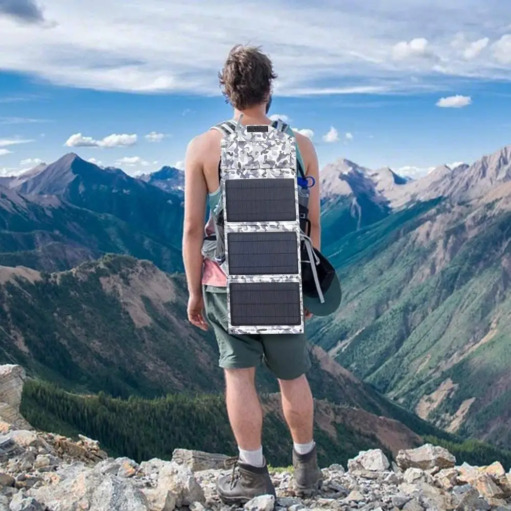 

Foldable 22W Solar Panel Outdoor Charger USB Panels for Smartphone Tablet Camera Powerbank Camping Travel