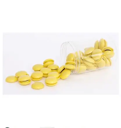 yellow 30 шт. красочные круговые магнитные наклейки на холодильник с милой улыбкой магниты на холодильник для детей, держатель для записей, подарки для детей - Цвет: yellow