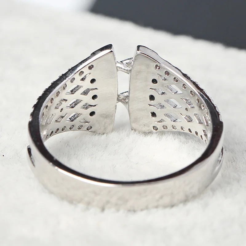 Европейский и американский панк пояс Инкрустированный белый цирконий кольцо