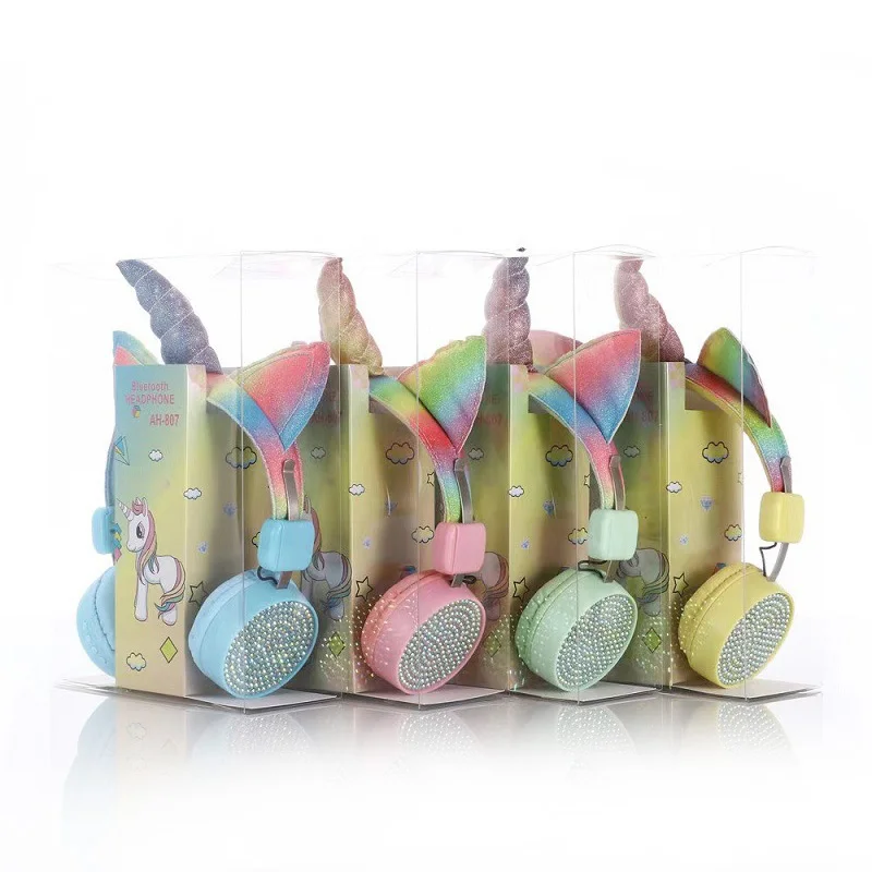 

New Unicorn Headphones Bluetooth 5.0 Cute Girl Casco Wireless Headphones Headset Wireless Christmas Gift Mobile Phone Headset