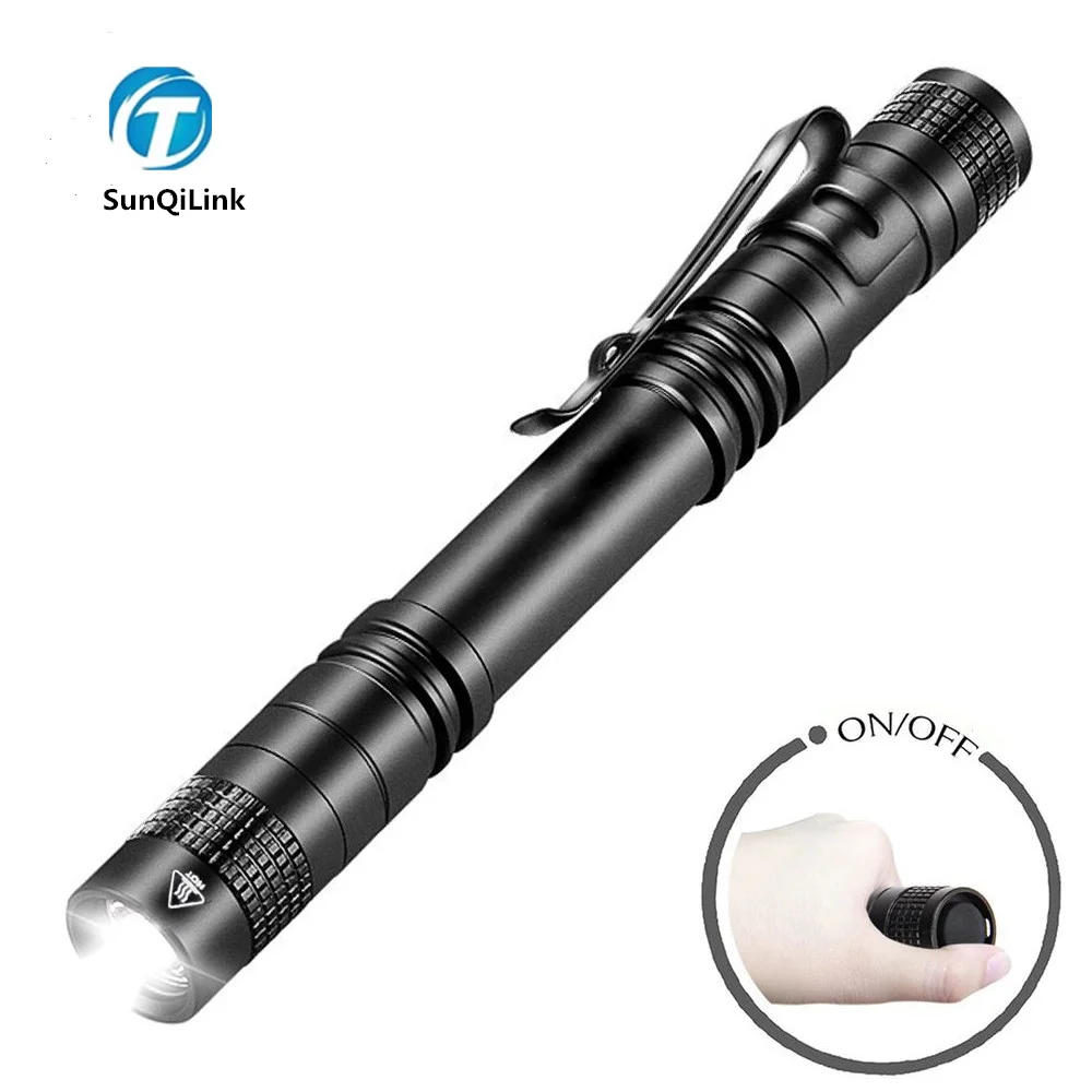 Светодиодный фонарик 2000LM мини портативный маленький держатель для ночного