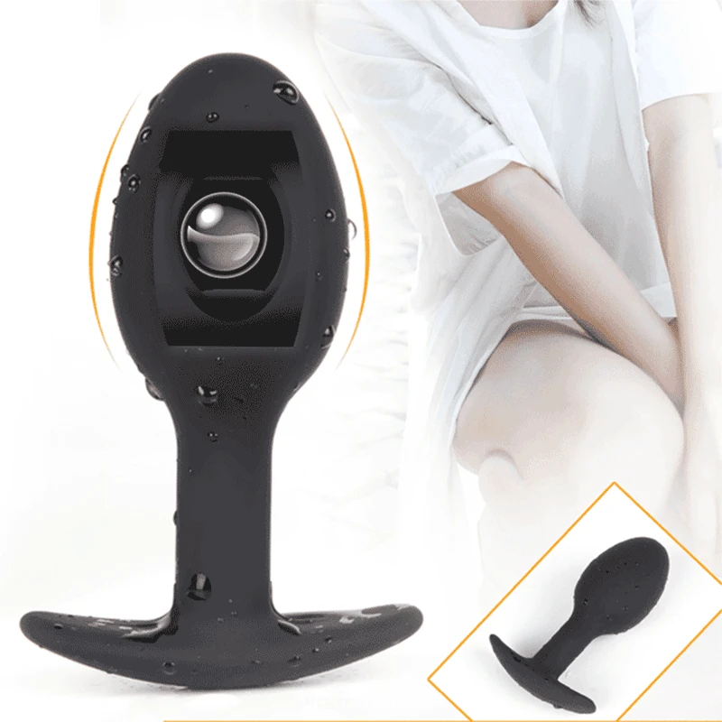 Силиконовая Анальная пробка анальные игрушки для женщин с внутренними шариками