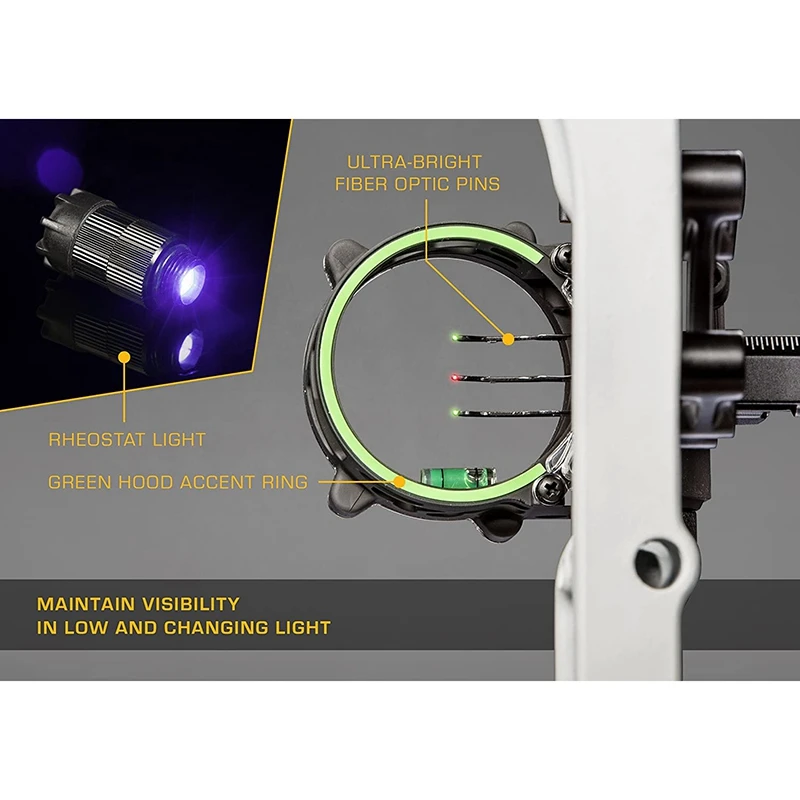 

Hot-Assembled CNC Machined Archery Hunting Target 3 Pin Bow Sight Fiber Pin Bow Archery Accessories
