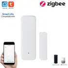 Tuya Zigbee Smart WiFi датчик для двери дверь открытойзакрытый детектор умный дом безопасности AlarmSensor смар APP Управление детектор