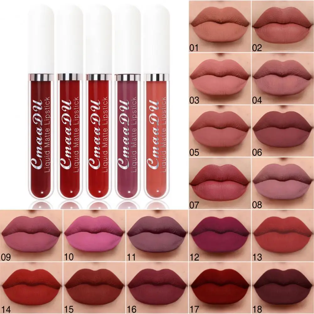 

2021 New 18 Colors 2.5ml Lipstick Long Lasting Waterproof Matte Velvet Liquid Lip Glaze for Gifts