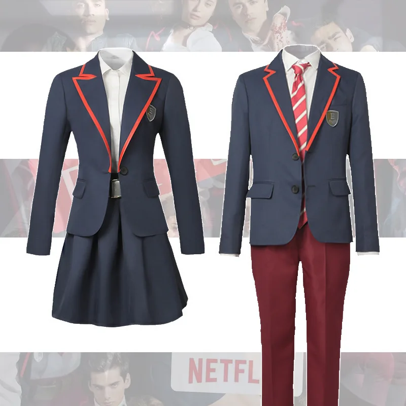 

Элитная школьная форма, костюм для косплея, новая ТВ школьная форма JK, темно-синяя куртка, брюки, пояс, юбка, Хэллоуин для девочек и мальчиков