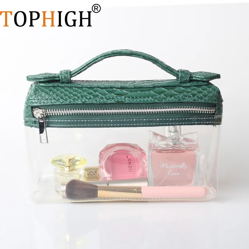 Women Clear Transparent Handbag PVC Fashion Cute Tote Ostrich /Snake Pattern Bags Purse Handbags Oriniginal Design Luxury Bag | Багаж и