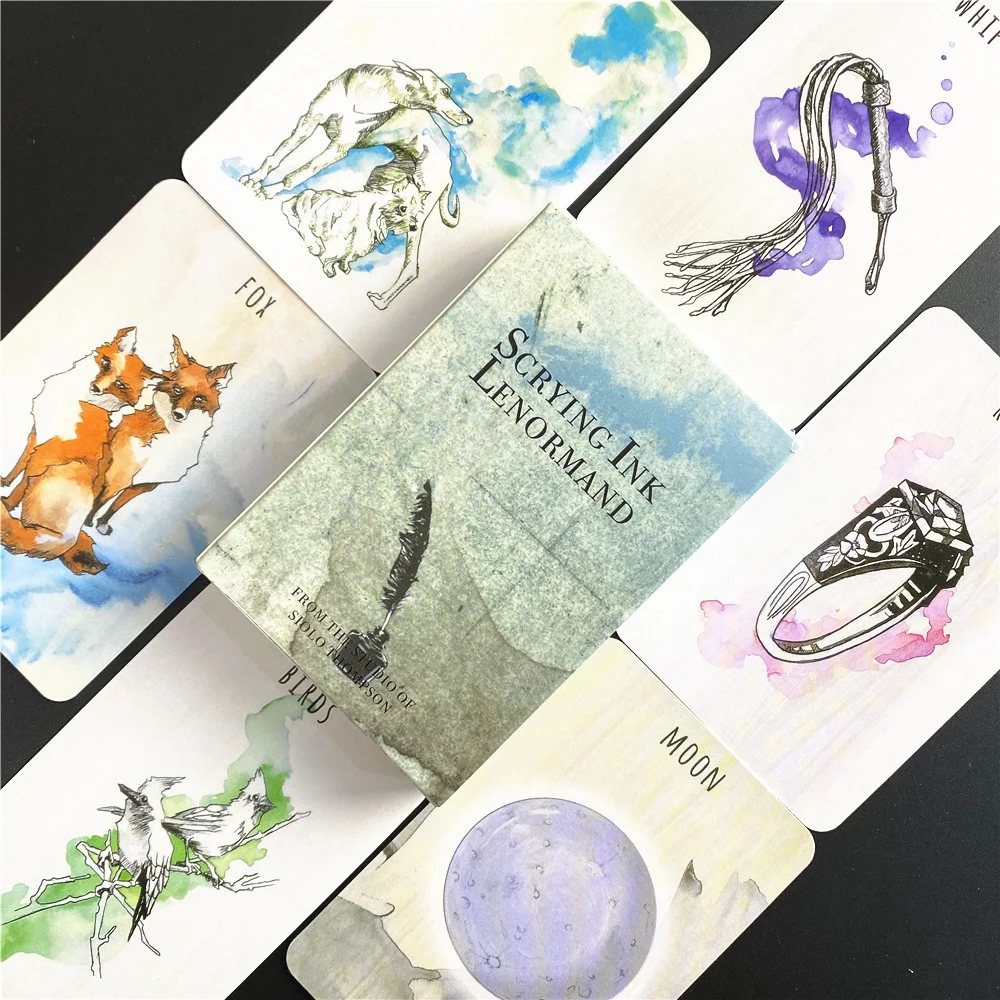 The Scrying Ink Lenormand-это палуба с 36 карманами для карт таро и карты Для Таро-карт - купить