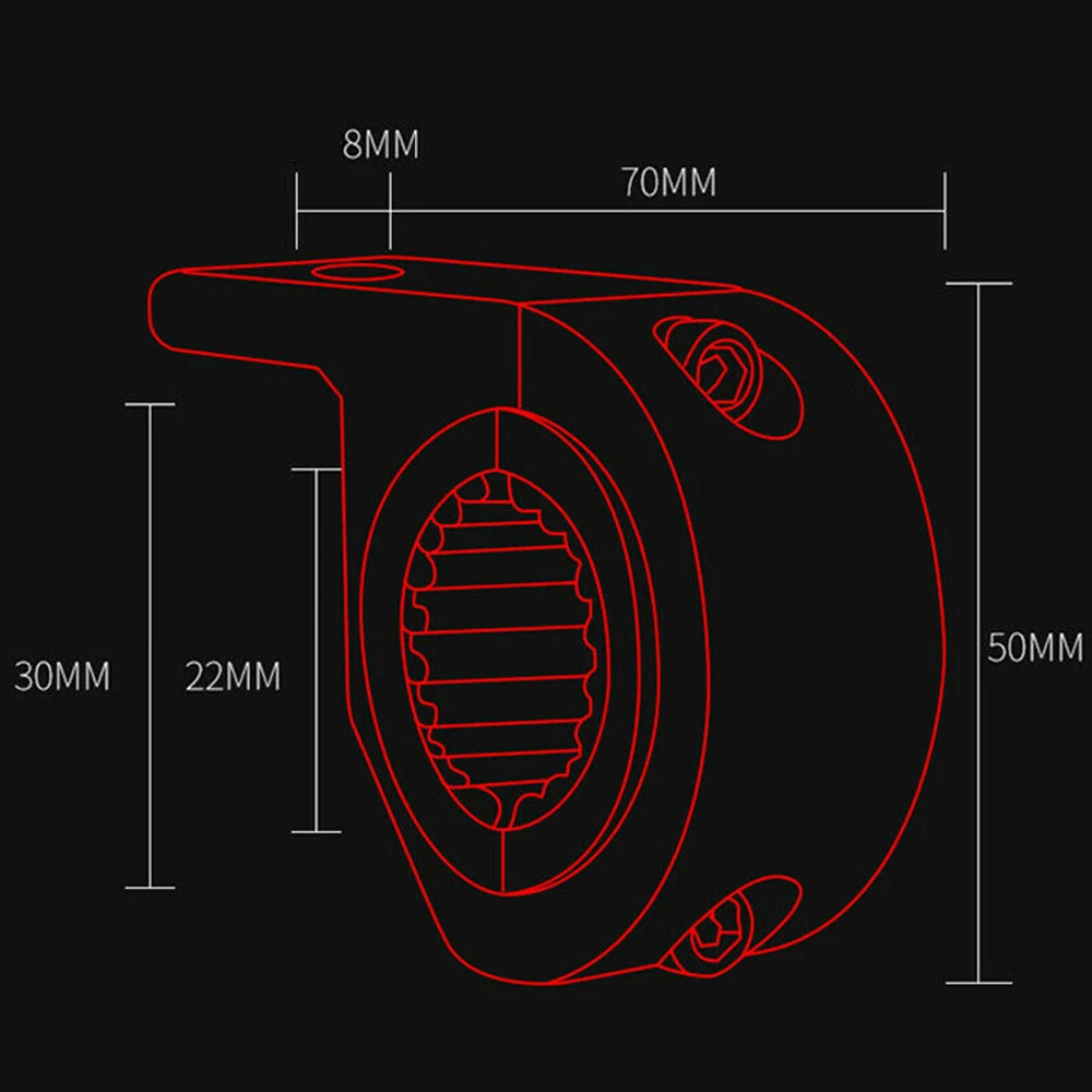 

360 Motorcycle Handlebar Lamp Clamp Extension Bracket For LED Light Holder